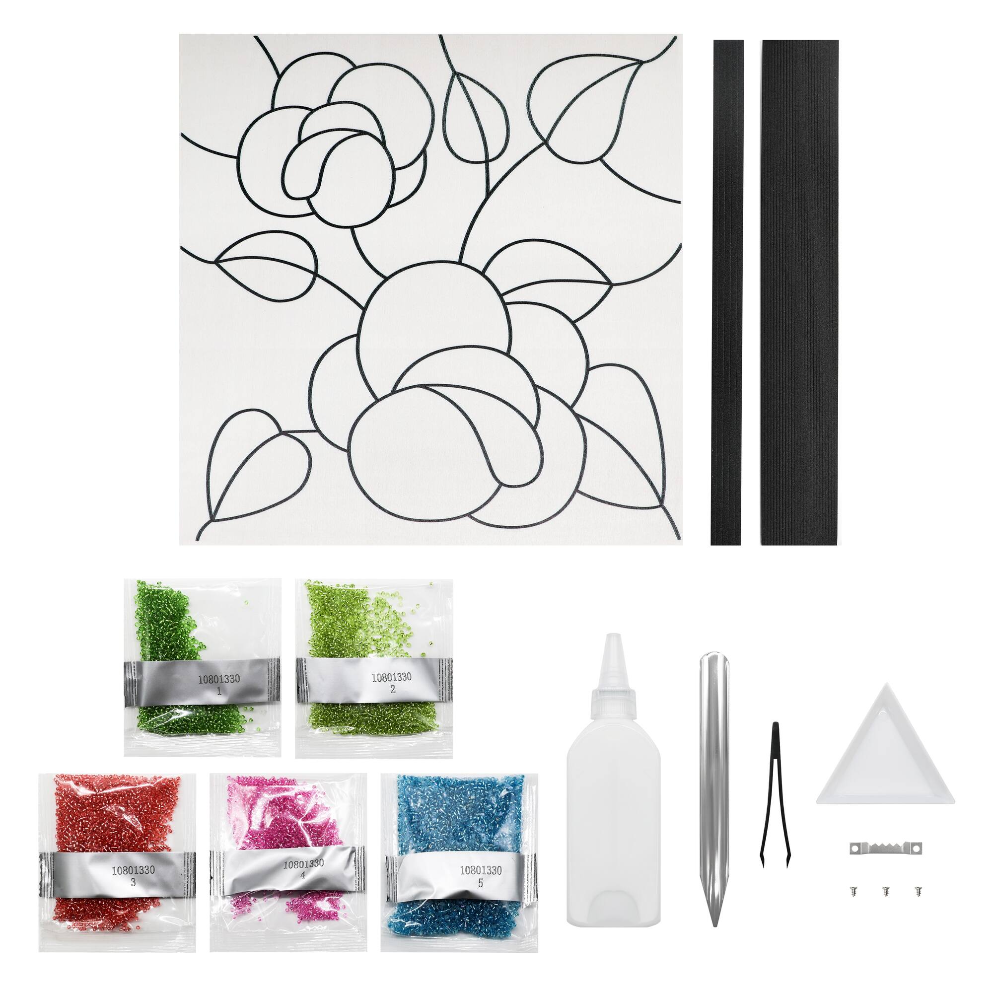 10" x 10" Rose Flowers Bead Art Kit by Make Market®